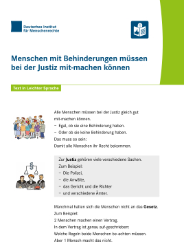 Zugang zu Justiz - Hrg. Dt. Institut für Menschenrechte