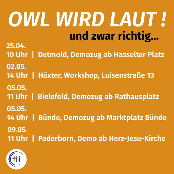 OWL wird laut - Termine Protesttage