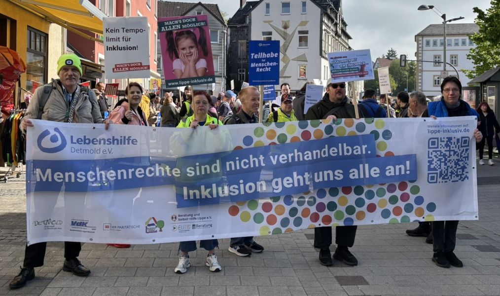 Bild vom Demo-Zug in Detmold