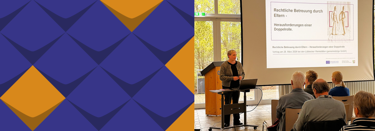 Referentin Ulrike Häcker vor Leinwand mit Präsentation