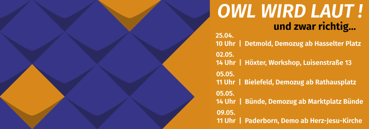OWL wird laut und zwar richtig - Termine zum Protesttag
