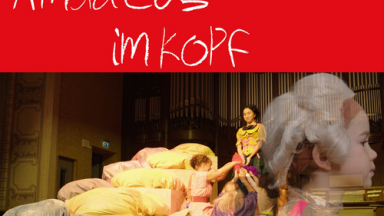 Amadeus im Kopf; mehrere Personen auf der Bühne