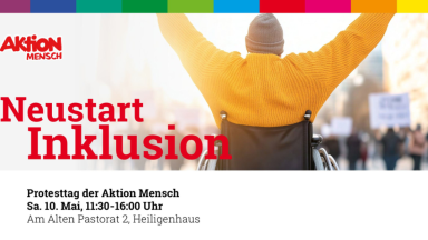 Aktion Mensch - Neustart Inklusion, Protesttag der Aktion Mensch, Sa, 10. Mai, 11.30 - 16 Uhr, Am Alten Pastorat 2, Heiligenhaus