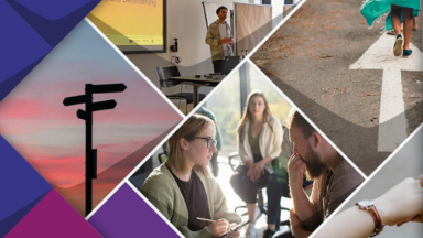 Eine Fotocollage zum Fachtag  Geflüchtete Kinder und Jugendliche mit (drohenden) Behinderungen