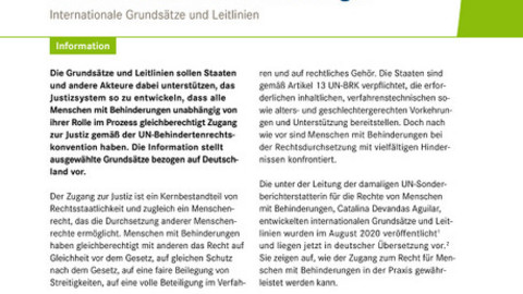 Zugang zu Justiz - Hrg. Dt. Institut für Menschenrechte