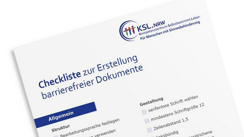 Checkliste zur Erstellung barrierefreier PDF-Dokumente