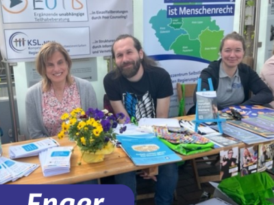 Infostand von EUTB Herford und KSL Detmold in Enger