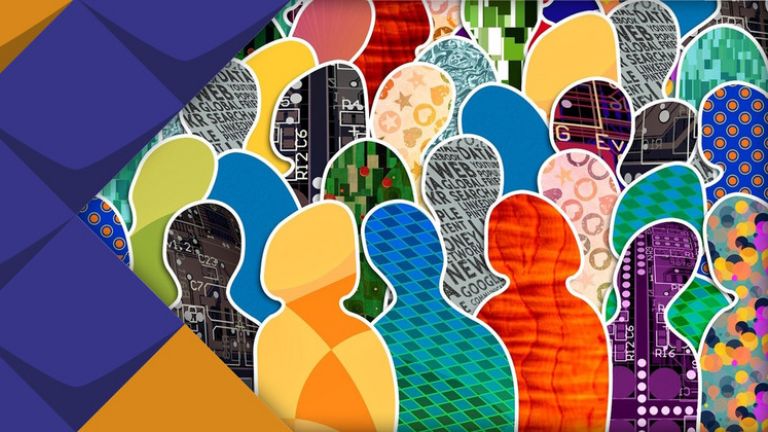 stilisierte Silouetten von Menschen