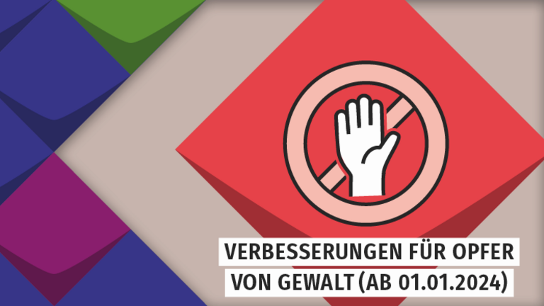 Text vor KSL-Grafik: Verbesserungen für Opfer von Gewalt ab 01.01.2024