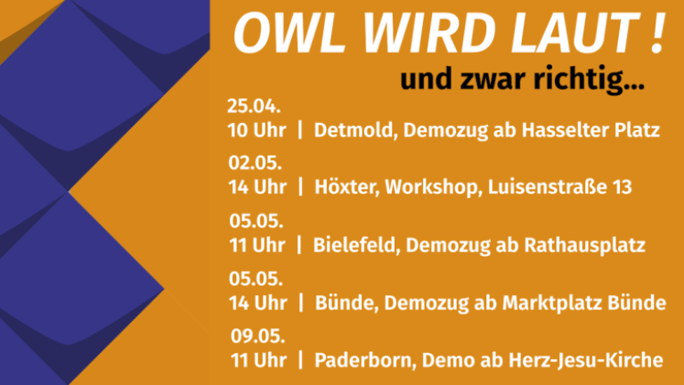 OWL wird laut und zwar richtig - Termine zum Protesttag